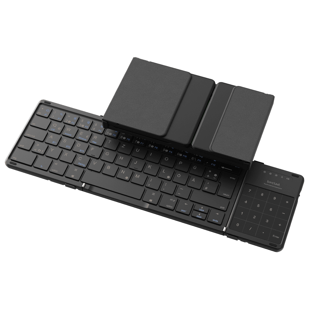 Foldable Bluetooth Keyboard with Number Pad